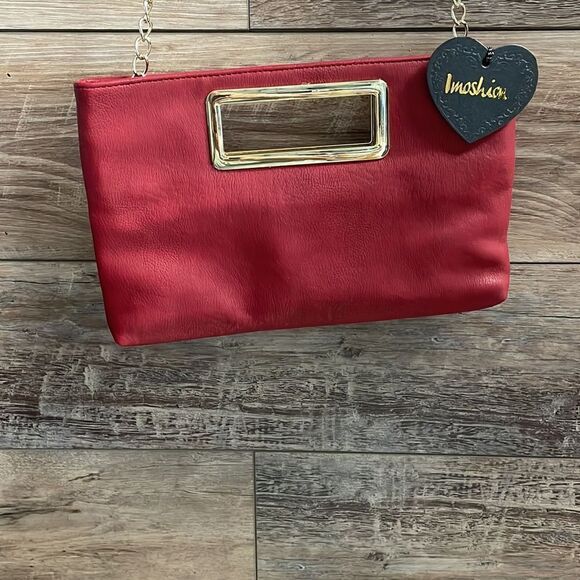 NWT Imoshion Women’s PU Leather Vegan Red Fashion Purse - Picture 5 of 11